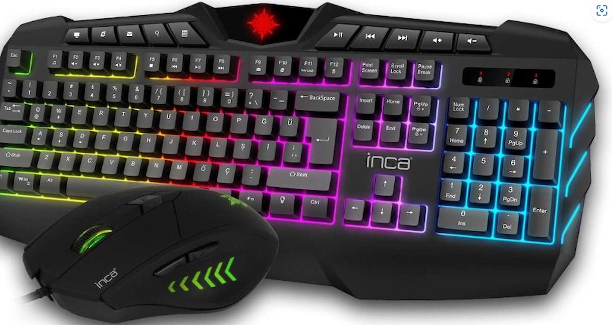 Inca IKG-313 Ruthless Rainbow Efect Gaming Klavye Mouse Seti