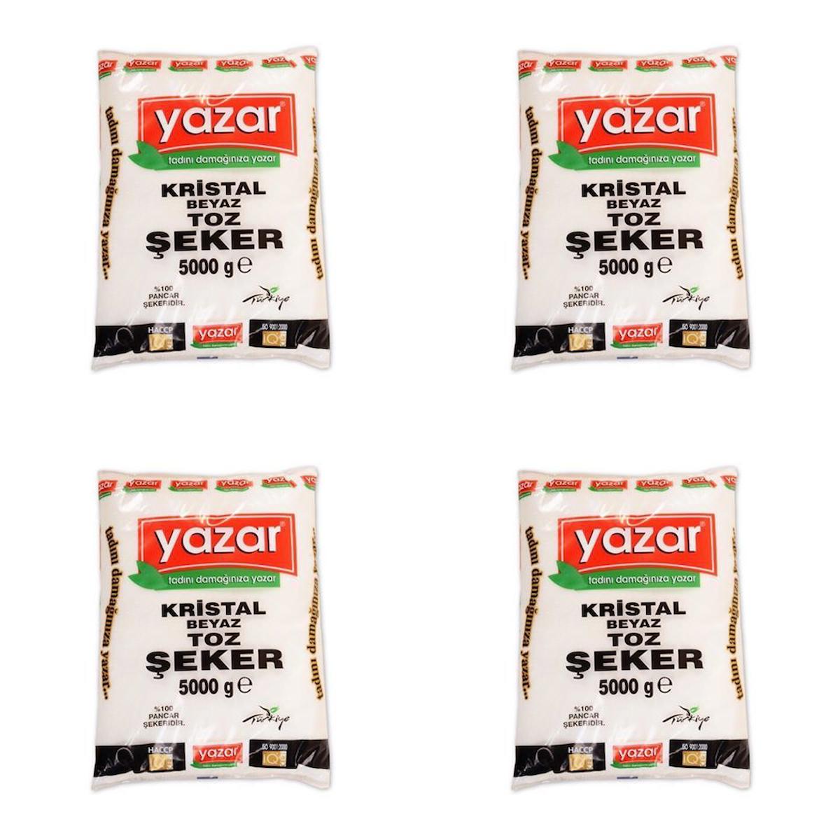 Yazar Kristal Toz Şeker 4x 5 kg