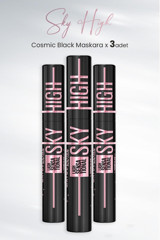 Maybelline New York Sky High Hacim Veren Cosmic Black Maskara 3 Adet