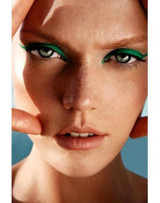 Huxia Beauty Çift Taraflı Mat Yeşil İnce-Desenli Uç Likit Eyeliner