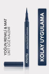 Flormar Midnight Matte 003 Mat Lacivert Kalıcı İnce Uçlu Likit Eyeliner