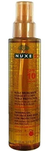 Nuxe Huile Bronzante 10 Faktör Vücut - Yüz İçin Bronzlaştırıcı Yağ 150 ml