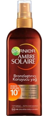 Garnier Ambre Solaire 10 Faktör Vücut İçin Bronzlaştırıcı Yağ 150 ml