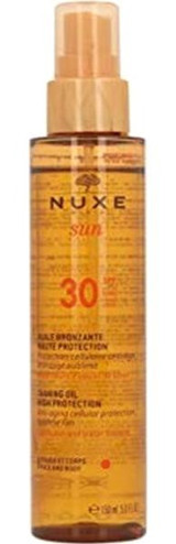 Nuxe Huile Bronzante 30 Faktör Vücut - Yüz İçin Bronzlaştırıcı Yağ 150 ml
