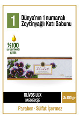 Olivos Olivos Doğal Lux Organik Menekşe-Zeytinyağ Sabun 3x100 gr
