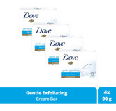 Dove Beauty Cream Bar Gentle Exfoliating Sabun 4x90 gr