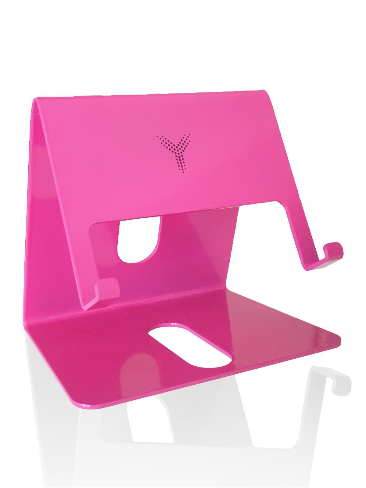 Metal Designer Ayaklı Masa Tablet Standı Pembe