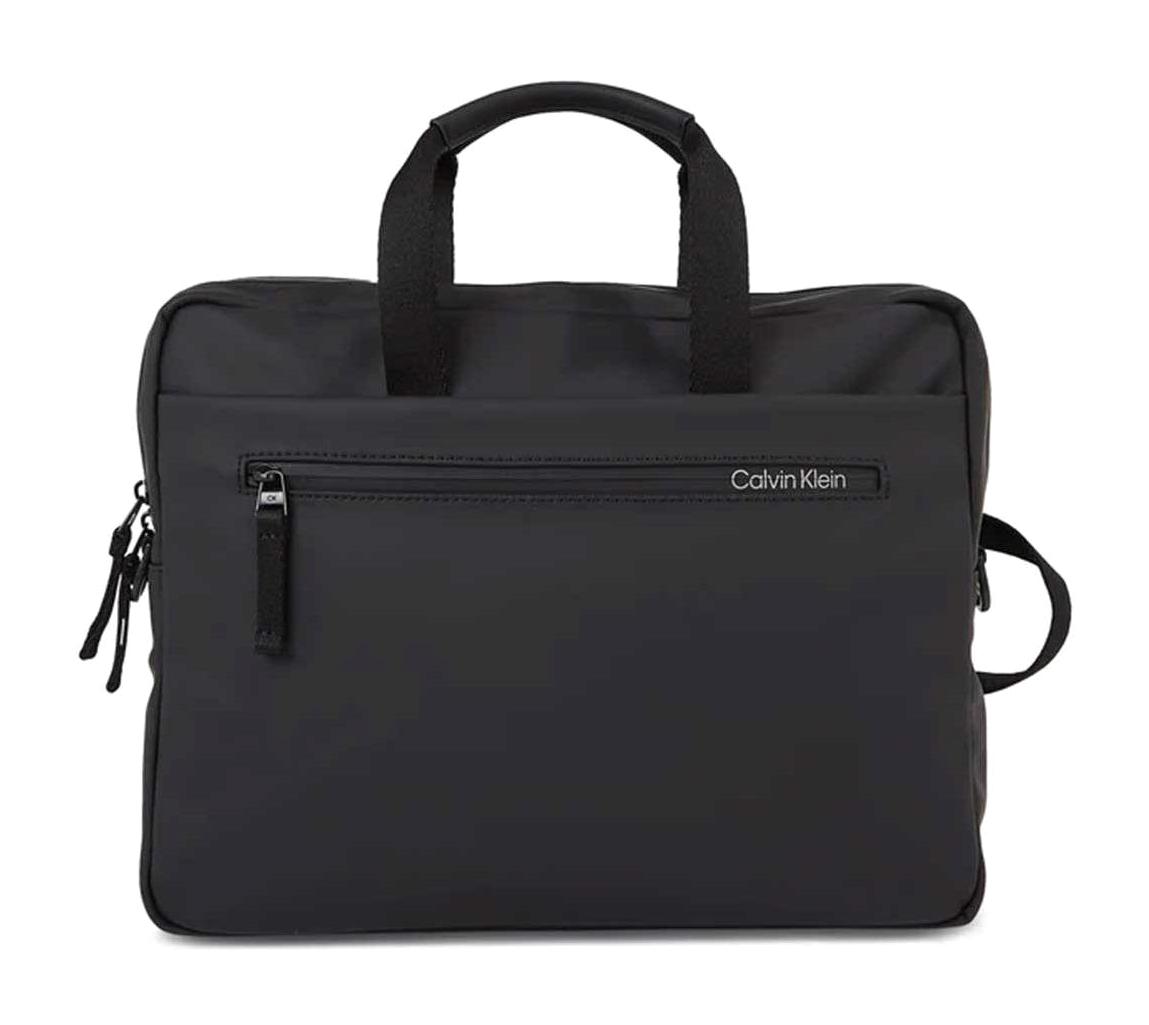 Calvin Klein 15.6 inç Kumaş Su Geçirmez Laptop El Çantası Siyah