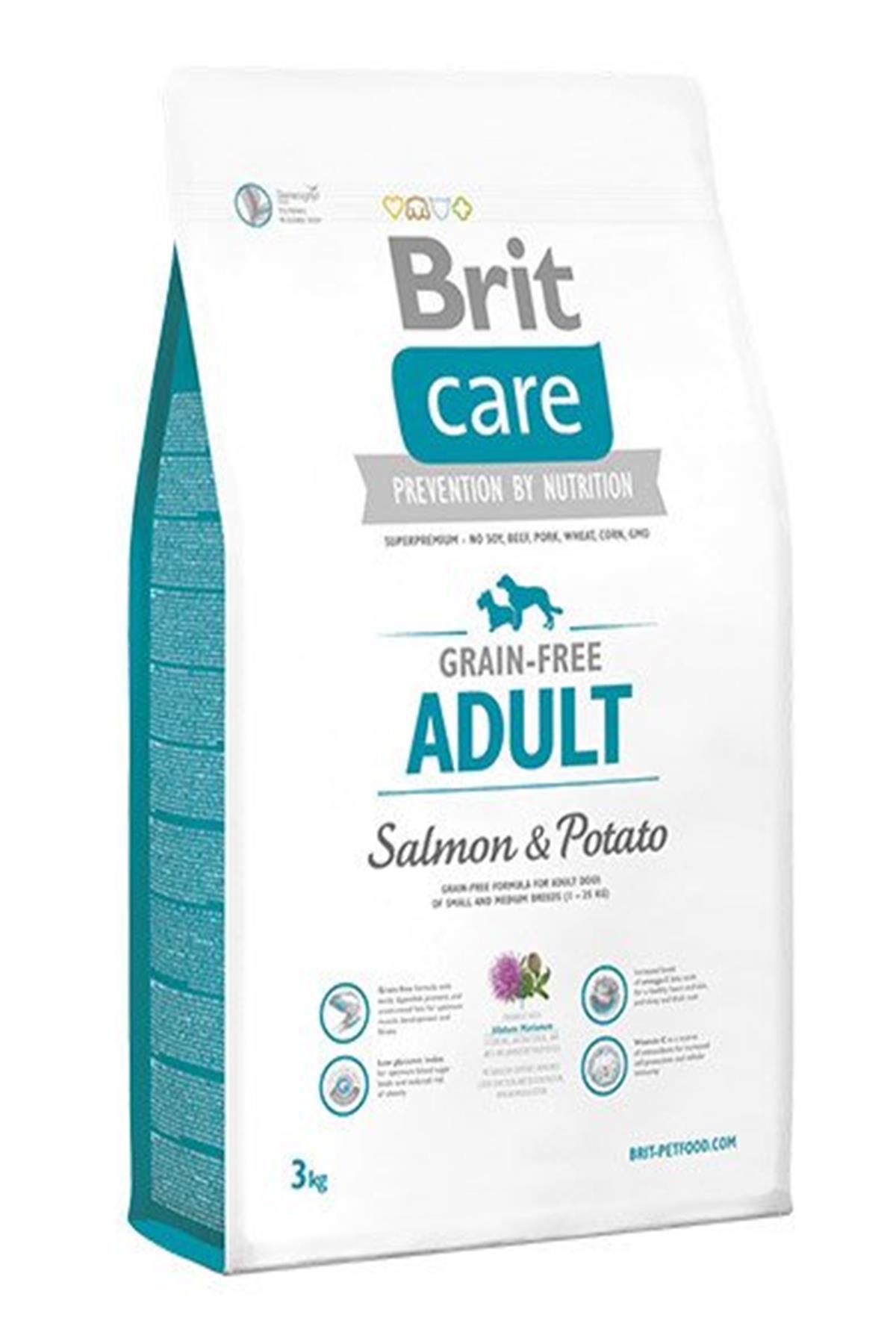 Brit Care Natural Patatesli-Somonlu Yetişkin Kuru Köpek Maması 3 kg