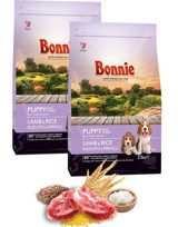Bonnie Kuzu Etli-Pirinçli Yavru Kuru Köpek Maması 2x2.5 kg
