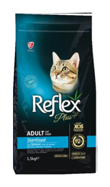 Reflex Plus + Kısırlaştırılmış Somonlu Yetişkin Kuru Kedi Maması 1.5 kg