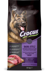 Crocus Biftekli-Pirinçli Yetişkin Kuru Köpek Maması 15 kg