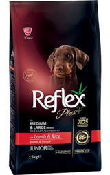 Reflex Plus Kuzu Etli-Pirinçli Yavru Kuru Köpek Maması 15 kg + 3 kg