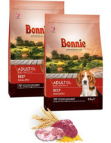 Bonnie Biftekli Yetişkin Kuru Köpek Maması 2x2.5 kg