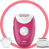 Braun Silk Epil 3 3276 Smartlight 2'si 1 Arada Kablolu Epilasyon Aleti Ahu Dudu Pembe