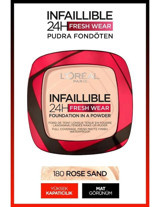 L'Oreal Paris Infaillible 24H Fresh Wear 180 Rose Sand Mat Pudra