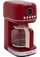 Berghoff Gem Retro 1.5 L Hazne Kapasiteli 15 Fincan 900 W Kırmızı Filtre Kahve Makinesi