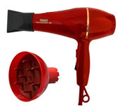 Trendy Profesyonel Saç Kurutma Makinesi Kırmızı + Vigo Başlık