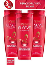 L'Oréal Paris Elseve Color Vive Boyalı Röfleli Saçlar İçin Renk Koruyucu Şampuan 3x450 ml