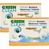 U Green Clean Bitkisel Tablet Bulaşık Makinesi Deterjanı 2x30 Adet
