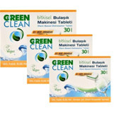 Green Clean Organik Bitkisel Tablet Bulaşık Makinesi Deterjanı 3x30 Adet