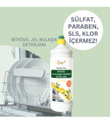 Roa Limonlu Bitkisel Jel Bulaşık Makine Deterjanı 1000 ml