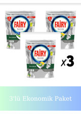 Fairy Platinum Hepsi Bir Arada Limon Kokulu Tablet Bulaşık Makinesi Deterjanı 3x43 Adet