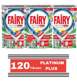 Fairy Platinum Plus Tablet Bulaşık Makinesi Deterjanı 3x40 Adet