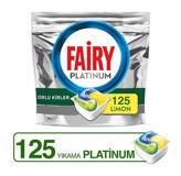 Fairy Platinum Limon Kokulu Tablet Bulaşık Makinesi Deterjanı 125 Adet