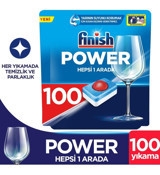 Finish Power Hepsi 1 Arada Tablet Bulaşık Makinesi Deterjanı 100 Adet