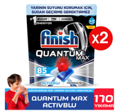 Finish Quantum Max Tablet Bulaşık Makinesi Deterjanı 2x85 Adet