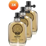 Avon Scent Masculine Woody EDT Odunsu Erkek Parfüm 3x30 ml