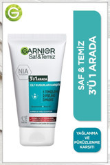 Garnier Saf & Temiz 3'ü 1 Arada Yağlanma ve Pürüzlere Karşı Yüz Temizleyici Peeling 150 ml