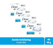 Dove Gentle Exfoliating Beauty Cream Bar Sabun 4x90 gr