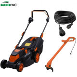 Garden Pro ZF-6103 İtmeli Elektrikli Çim Biçme Makinesi + Kenar Kesme + U