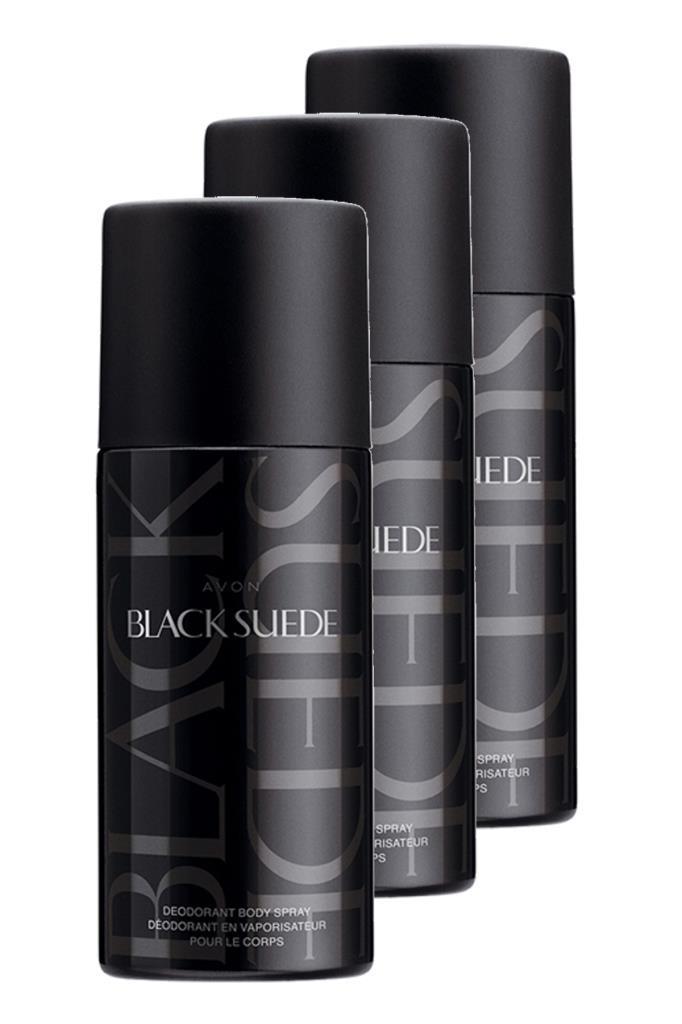 Avon Black Suede Pudrasız Sprey Erkek Deodorant 3x150 ml