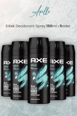 Axe Apollo Pudrasız Ter Önleyici Antiperspirant Sprey Erkek Deodorant 5x150 ml