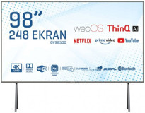Onvo OV98500 98 inç 4K Ultra HD 249 Ekran Çerçevesiz Flat Uydu Alıcılı Smart Led Webos Televizyon