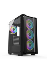 Archon AC-5010G RGB Mesh Sıvı Soğutmalı 5 Fanlı Siyah Dikey Kullanım Mid Tower Oyuncu Bilgisayar Kasası