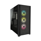 Corsair Icue 4000X CC-9020133-EU RGB Mesh Sıvı Soğutmalı 6 Fanlı Siyah Dikey Kullanım Mid Tower Oyuncu Bilgisayar Kasası