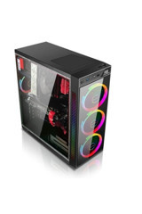 Power Boost VK-C12B RGB Mesh 4 Fanlı Siyah Dikey Kullanım Mid Tower Oyuncu Bilgisayar Kasası
