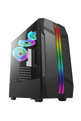 Blueforce tıger RGB Mesh 3 Fanlı Siyah Dikey Kullanım Mid Tower Oyuncu Bilgisayar Kasası