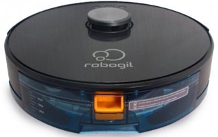 Robogil Stella-500B Haritalı Moplu Çift Fırçalı Hepa Filtreli 2000 Pa Gri Robot Süpürge ve Paspas