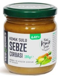 Veg & Bones Kemik Sulu Sebze Laktozsuz Sebzeli Kavanoz Maması 190 gr