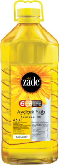 Zade Pet Ayçiçek Yağı 4.5 lt