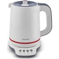 Homend Royaltea 1721H Cam Demlikli 1800 W Plastik Gövdeli Krem Retro Çay Makinesi