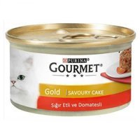 Gourmet Gold Savoury Cake Domatesli Sığır Etli Soslu Yetişkin Yaş Kedi Maması 85 gr