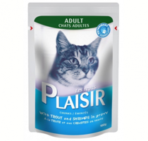 Plaisir Adult Pouch Alabalıklı Karidesli Yetişkin Yaş Kedi Maması 100 gr