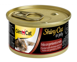 Gimcat Shinycat Malt Karidesli Tavuklu Yetişkin Yaş Kedi Maması 70 gr