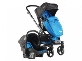 Babyhope BH-3020 Storm Çift Yönlü Katlanabilir 360 Derece Dönen Tam Yatar Travel Sistem Bebek Arabası Mavi